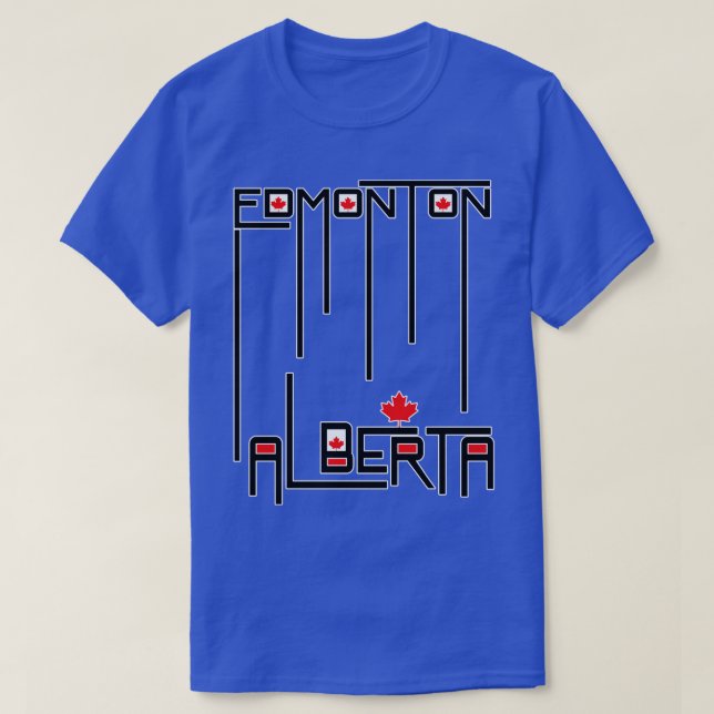 T-shirt Drapeau du Canada d'Edmonton Alberta (Design devant)
