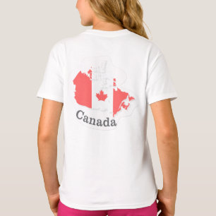 T-shirt drapeau du Canada - Design d'autocollant p