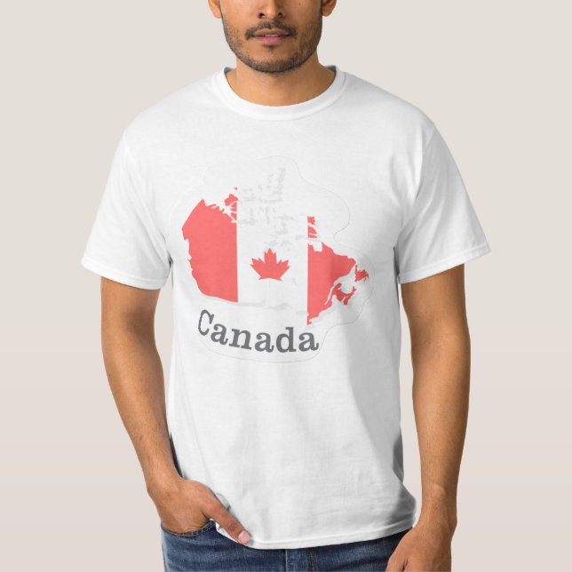 T-shirt drapeau du Canada - Design d'autocollant p (Devant)