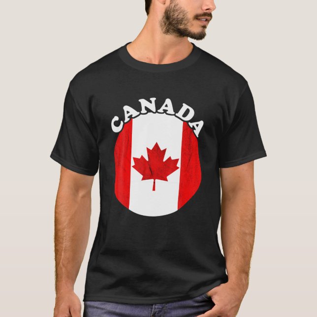 T-shirt Drapeau du Canada Feuille d'érable Fierté canadien (Devant)