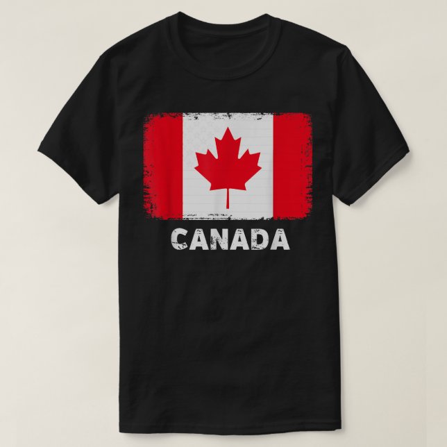 T-shirt Drapeau du Canada Soutien des Canadiens Femmes Hom (Design devant)