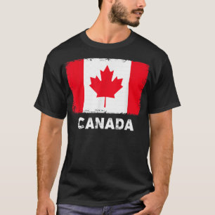 T-shirt Drapeau du Canada Soutien des Canadiens Femmes Hom
