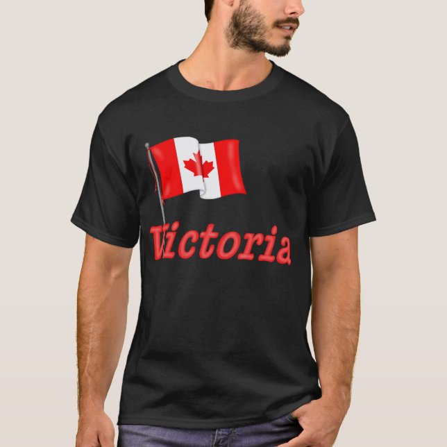 T-shirt Drapeau du Canada - Victoria (Devant)