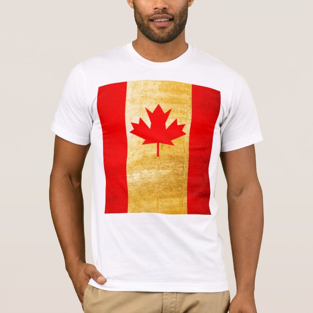 T-shirt Drapeau du Canada Vintage (Devant)