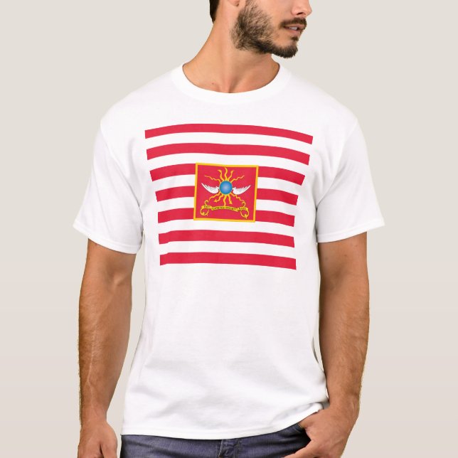 T-shirt Drapeau du cheval de Sheldon (2èmes dragons de (Devant)