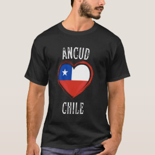 T-shirt Drapeau du Chili Cœur Ville Ancud