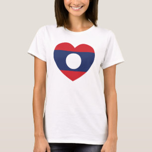 T-shirt Drapeau du coeur laotien