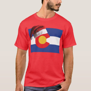T-shirt Drapeau du Colorado-et-Père Noël-Casquette