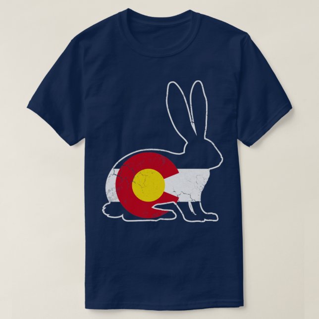 T-shirt Drapeau du Colorado Lapin Lapin (Design devant)