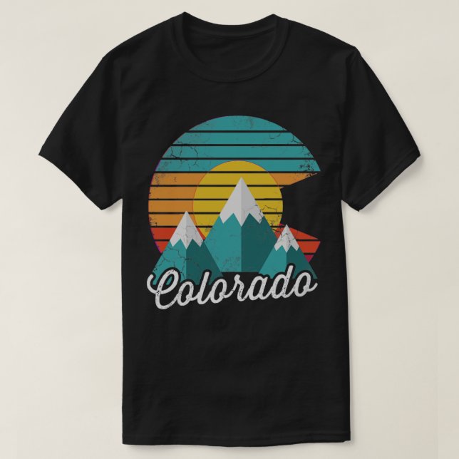 T-shirt Drapeau du Colorado Retro (Design devant)