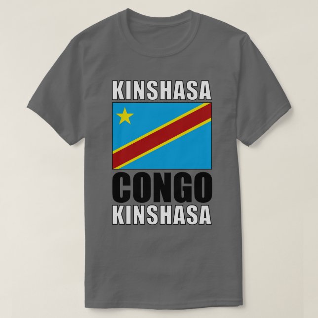 T-shirt Drapeau du Congo (Design devant)