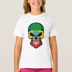 T-shirt Drapeau du crâne souriant d'Éthiopie