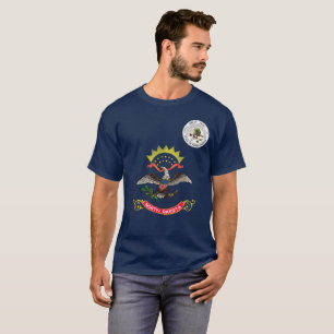 T-shirt Drapeau du Dakota du Nord