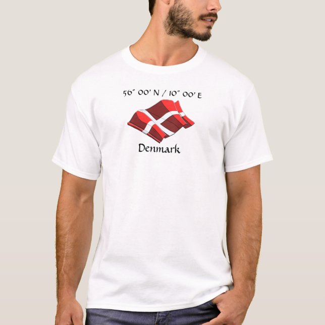 T-Shirt Drapeau du Danemark (Devant)