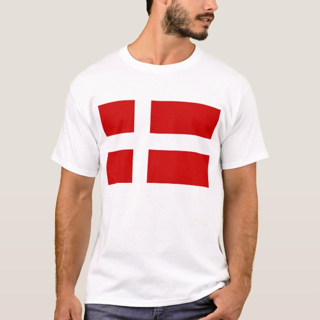 T-shirt Drapeau du Danemark (Devant)