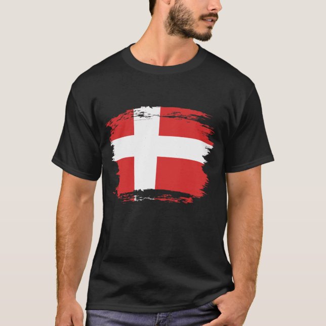 T-shirt Drapeau du Danemark (Devant)