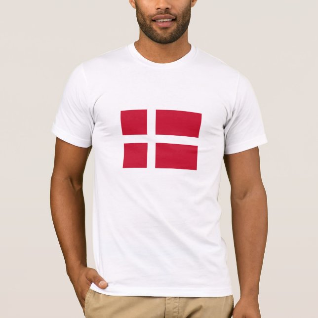 T-shirt Drapeau du Danemark (Devant)