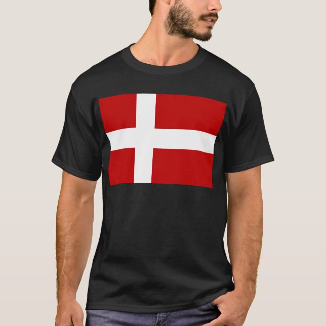 T-shirt Drapeau du Danemark (Devant)