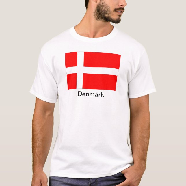 T-shirt Drapeau du Danemark (Devant)