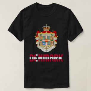 T-shirt Drapeau du Danemark et blason patriotique