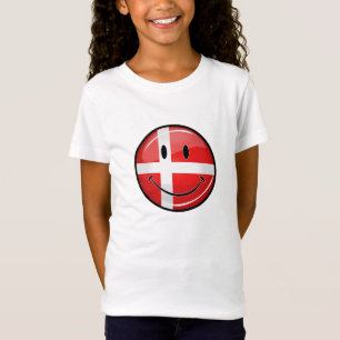 T-Shirt Drapeau du Danemark souriant