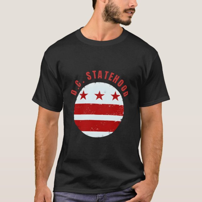 T-shirt Drapeau du district de Columbia pour le statut d'É (Devant)