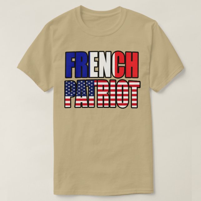 T-shirt Drapeau du drapeau de la fierté patriotique frança (Design devant)
