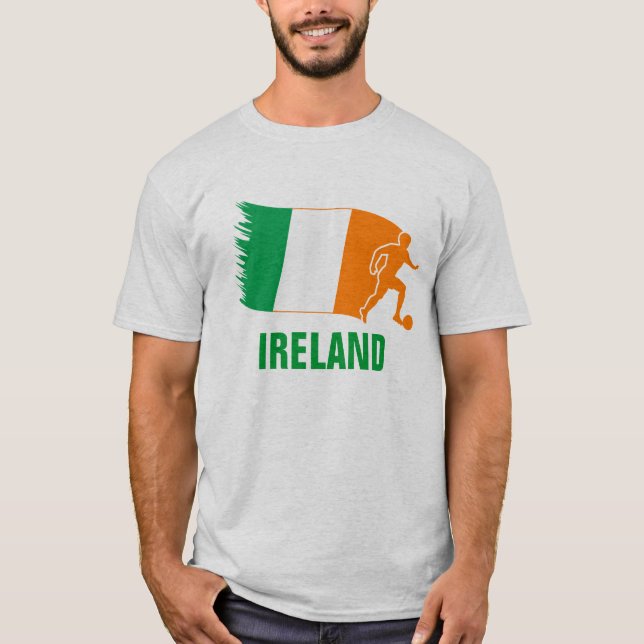 T-shirt Drapeau du football de l'Irlande (Devant)