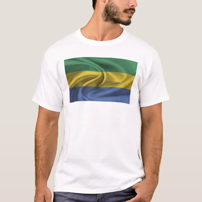 T-shirt Drapeau Du Gabon (Devant)