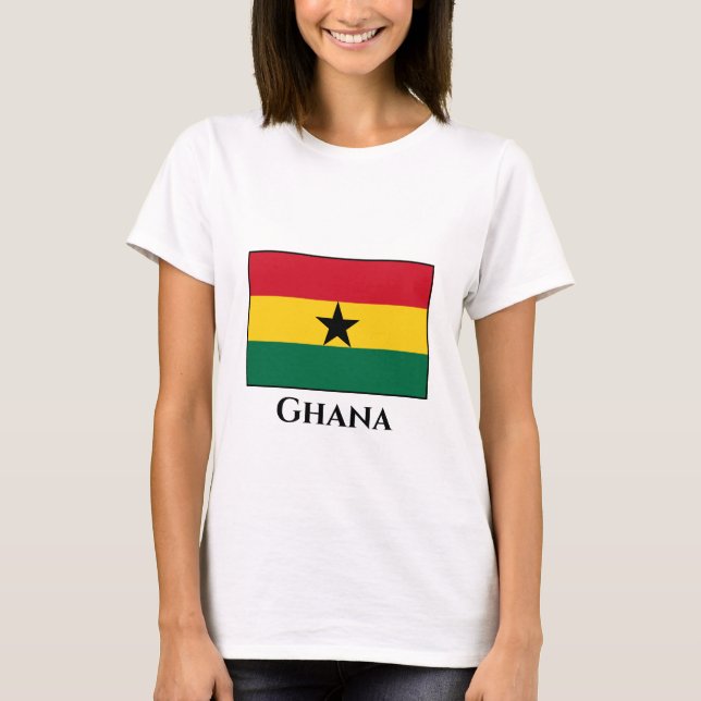 T-shirt Drapeau du Ghana (Devant)