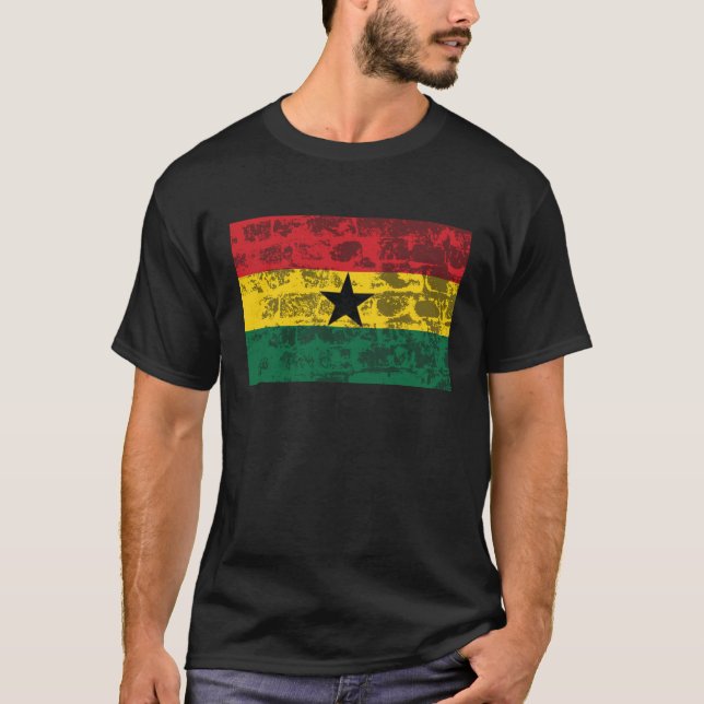 T-shirt Drapeau du Ghana (Devant)