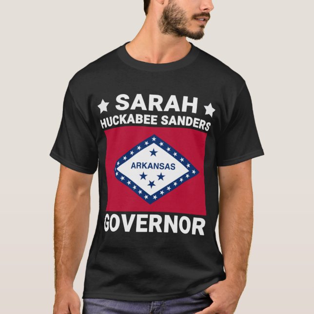 T-shirt Drapeau du gouverneur de l'Arkansas Sarah Huckabee (Devant)