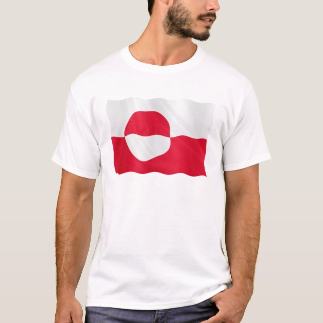 T-shirt Drapeau du Groenland (Devant)