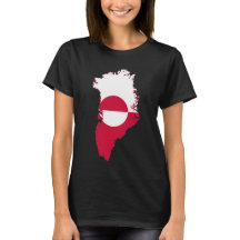 T-Shirt drapeau du Groenland dans le pays