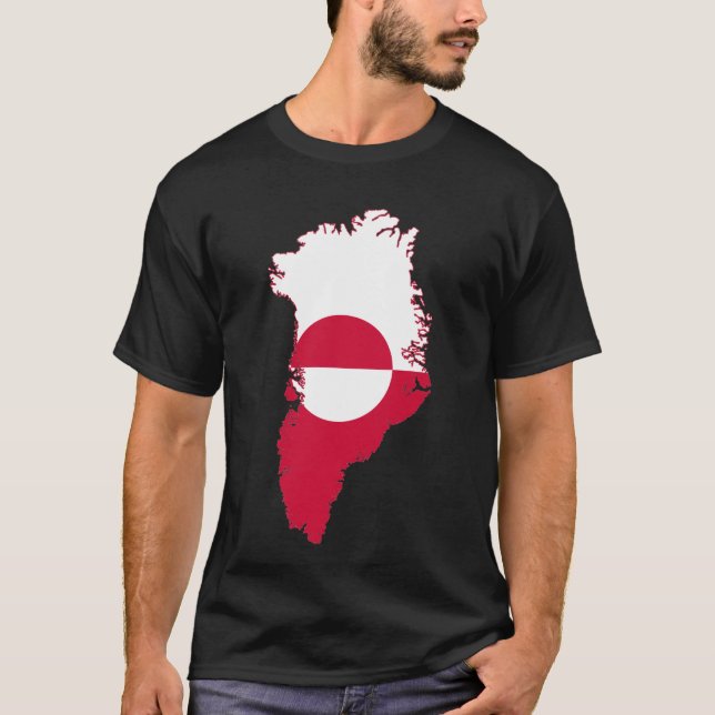 T-shirt Drapeau du Groenland dans le pays (Devant)
