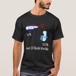 T-shirt Drapeau du Guatemala mi-hondurien mi-guatémaltèque