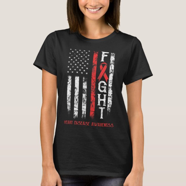 T-shirt Drapeau du guerrier de la maladie (Devant)