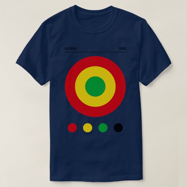 T-shirt Drapeau du Guyana inspiré par Bauhaus (Design devant)