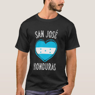 T-shirt Drapeau du Honduras Cœur Ville de San Jose