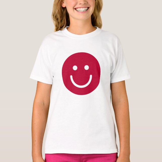T-shirt Drapeau du Japon avec visage souriant (Devant)
