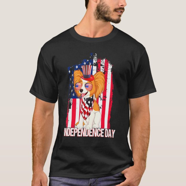 T-shirt Drapeau du Jour de l'Indépendance 4 juillet (Devant)