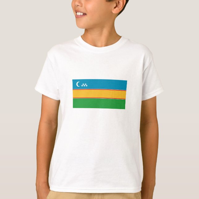 T-shirt Drapeau du Karakalpakstan (Devant)