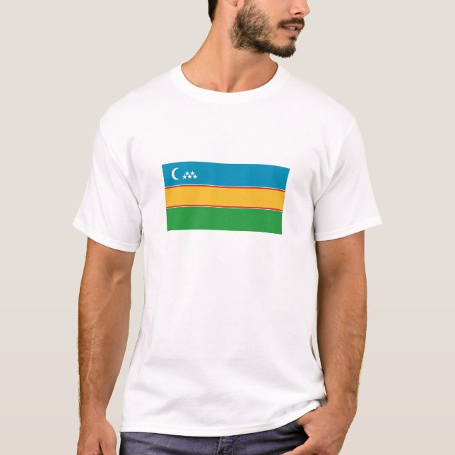 T-shirt Drapeau du Karakalpakstan (Devant)