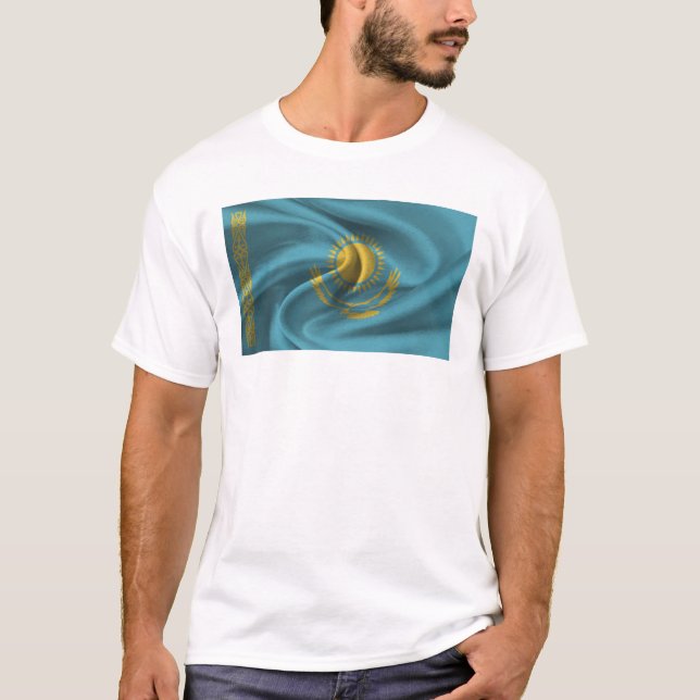 T-shirt Drapeau Du Kazakhstan (Devant)