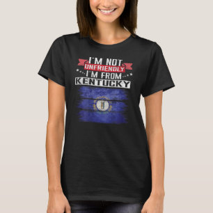 T-shirt Drapeau du Kentucky Je ne suis pas hostile Je vien