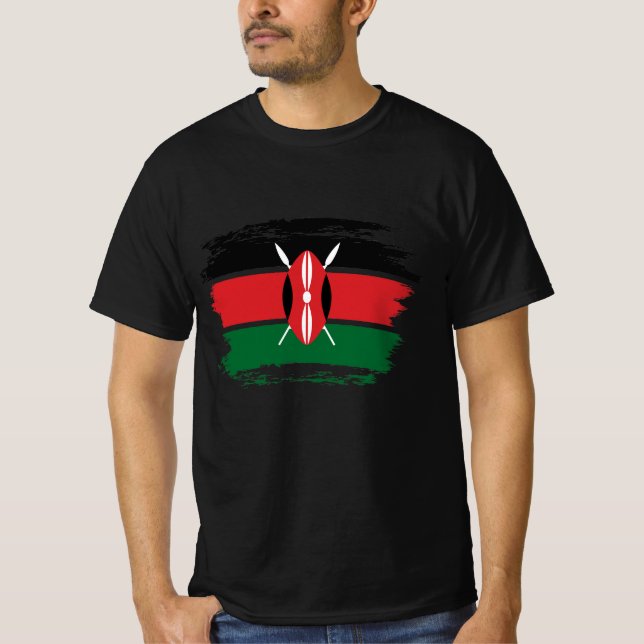 T-shirt Drapeau du Kenya (Devant)