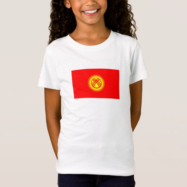 T-Shirt Drapeau du Kirghizistan (Devant)