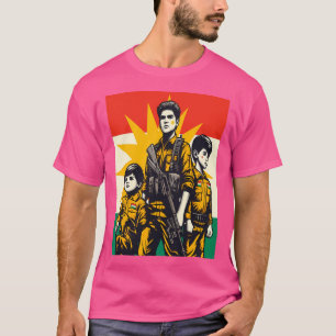 T-shirt Drapeau du Kurdistan actif