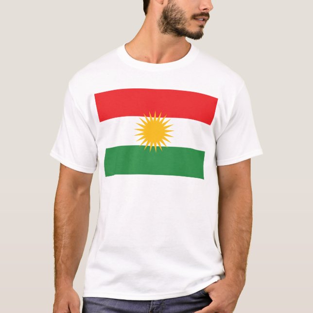 T-shirt Drapeau du Kurdistan ; Kurde ; Kurde (Devant)