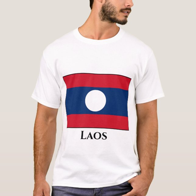 T-shirt Drapeau du Laos (Devant)